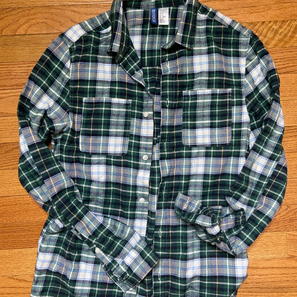 Plaid button down shirt